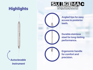 SurgiMac #11/12 Gracey Curette, Double-Ended, Stainless Steel, Hexa Series, 1/Pk | SurgiMac Dental Supply