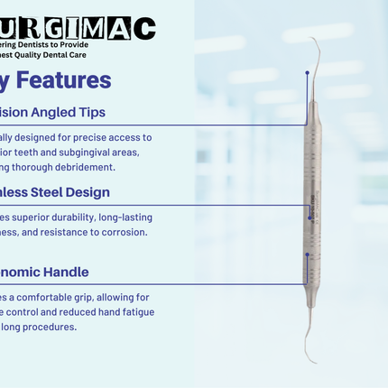 SurgiMac #Gracey 13/14 Curette, Double Ended, Stainless Steel, Pro Series, 1/Pk