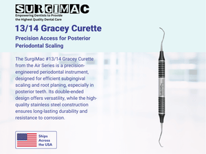 13/14 Gracey Curette, Double Ended, (TiN) Coated Stainless Steel, Air Series, 1/Pk 10-507-B