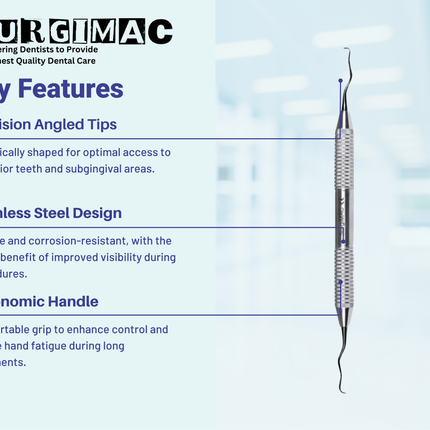 SurgiMac #Gracey 13/14 Curette, Double Ended, Stainless Steel, Black Series, 1/Pk