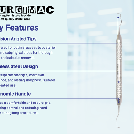 SurgiMac #13/14 Gracey Curette, Double Ended, Stainless Steel, Hexa Series, 1/Pk