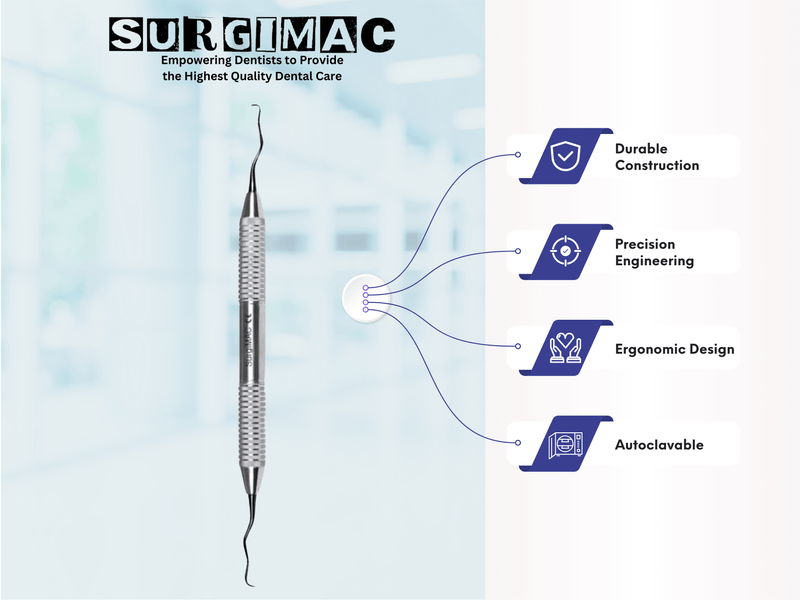 SurgiMac #Gracey 13/14 Curette, Double Ended, Stainless Steel, Black Series, 1/Pk | SurgiMac Dental Supply