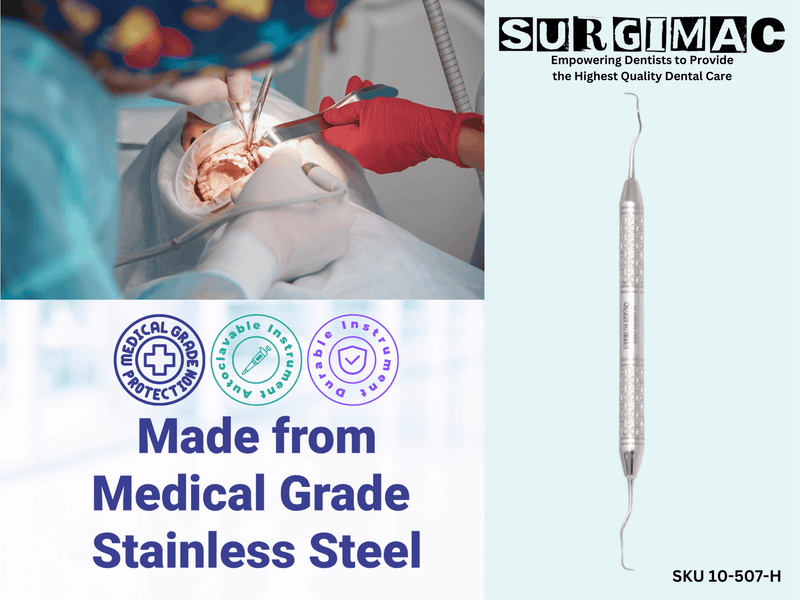 SurgiMac #13/14 Gracey Curette, Double Ended, Stainless Steel, Hexa Series, 1/Pk | SurgiMac Dental Supply