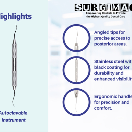 SurgiMac #Gracey 11/12 Curette, Double Ended, Stainless Steel, Black Series, 1/Pk