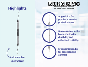 Gracey Curette 11/12, Double Ended, Stainless Steel, Black Series, 1/Pk 10-506B