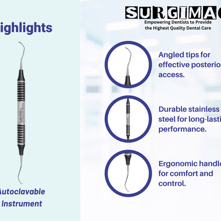 SurgiMac #13/14 Gracey Curette, Double Ended, Stainless Steel, Air Series, 1/Pk