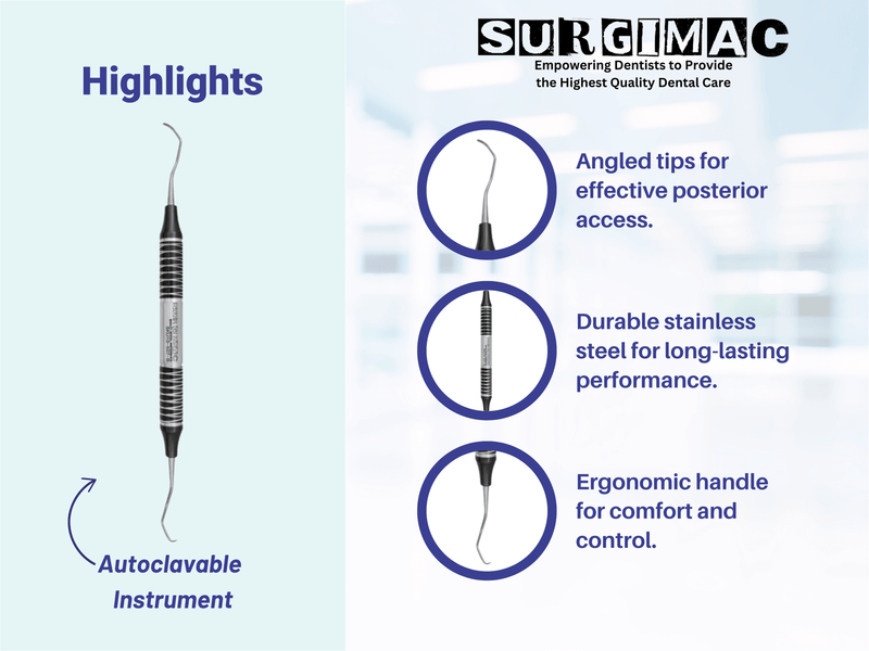 13/14 Gracey Curette, Double Ended, (TiN) Coated Stainless Steel, Air Series, 1/Pk 10-507-B