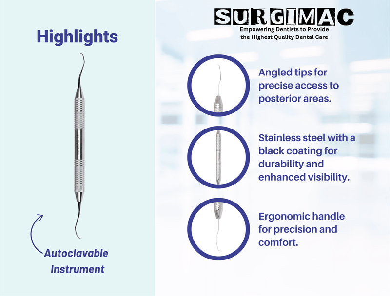 Gracey Curette 11/12, Double Ended, Stainless Steel, Black Series, 1/Pk 10-506B