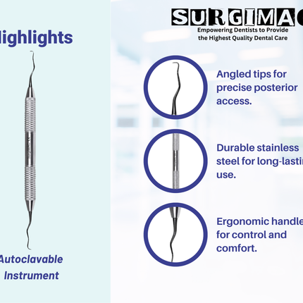 SurgiMac #Gracey 13/14 Curette, Double Ended, Stainless Steel, Black Series, 1/Pk