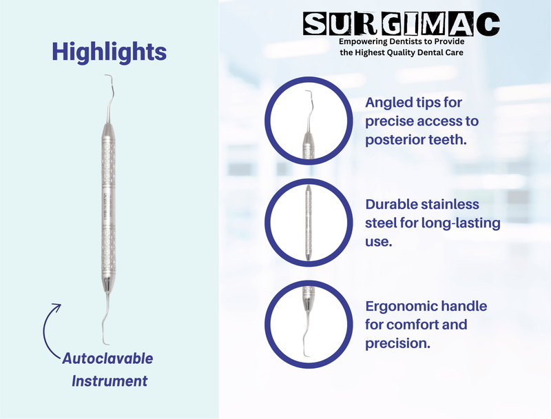 SurgiMac #13/14 Gracey Curette, Double Ended, Stainless Steel, Hexa Series, 1/Pk | SurgiMac Dental Supply