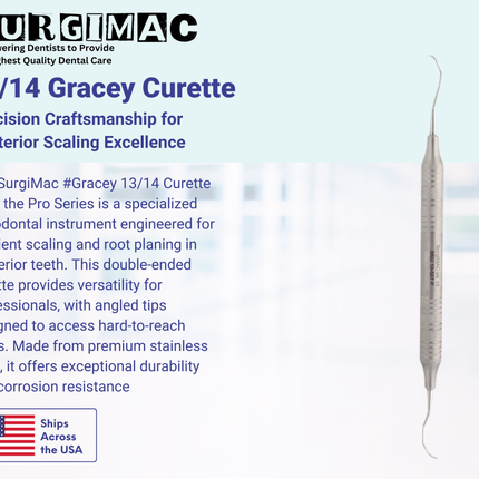 SurgiMac #Gracey 13/14 Curette, Double Ended, Stainless Steel, Pro Series, 1/Pk