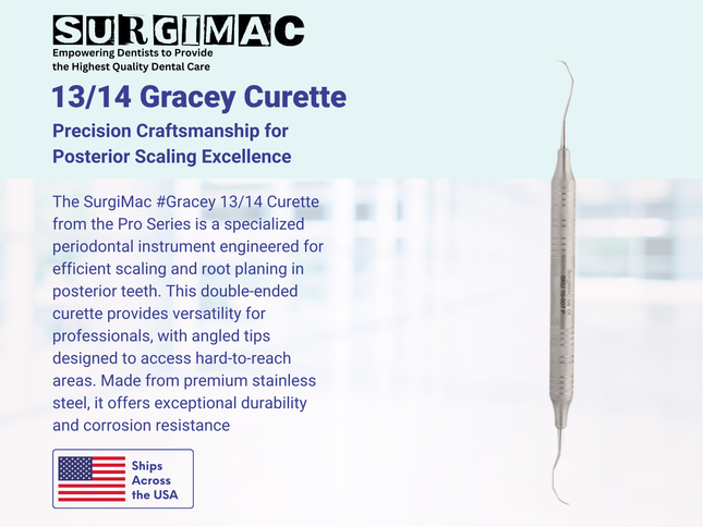 SurgiMac #Gracey 13/14 Curette, Double Ended, Stainless Steel, Pro Series, 1/Pk