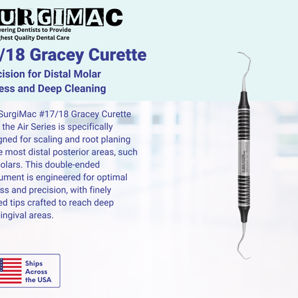 SurgiMac #17/18 Gracey Curette, Double Ended, Stainless Steel, Air Series, 1/Pk