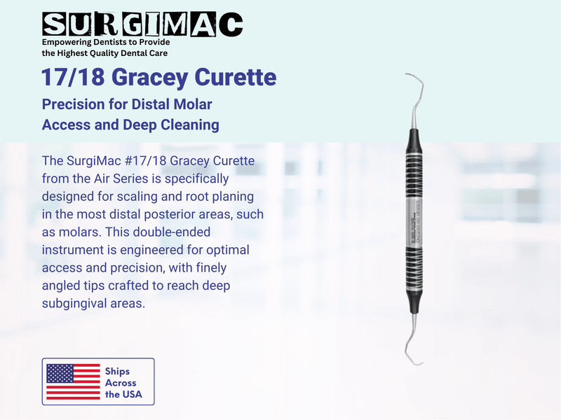 17/18 Gracey Curette, Double Ended, (TiN) Coated Stainless Steel, Air Series, 1/Pk 10-509-B