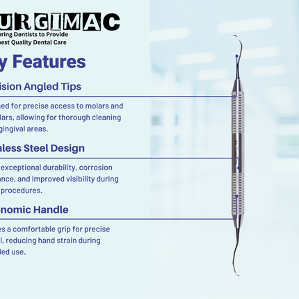 SurgiMac #Gracey 15/16 Curette, Double Ended, Stainless Steel, Black Series, 1/Pk