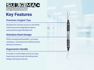 17/18 Gracey Curette, Double Ended, (TiN) Coated Stainless Steel, Air Series, 1/Pk 10-509-B