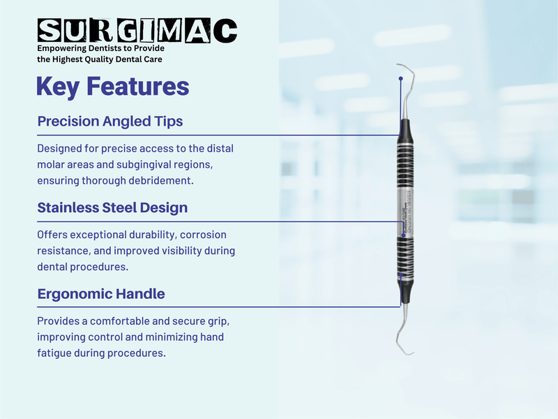 17/18 Gracey Curette, Double Ended, (TiN) Coated Stainless Steel, Air Series, 1/Pk 10-509-B