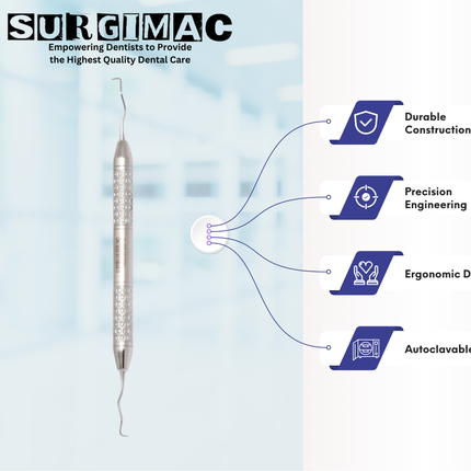 SurgiMac #15/16 Gracey Curette, Double Ended, Stainless Steel, Hexa Series, 1/Pk