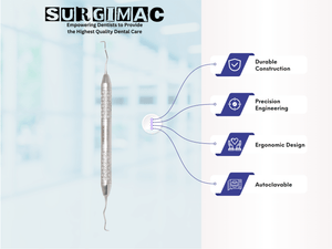 SurgiMac #15/16 Gracey Curette, Double Ended, Stainless Steel, Hexa Series, 1/Pk | SurgiMac Dental Supply