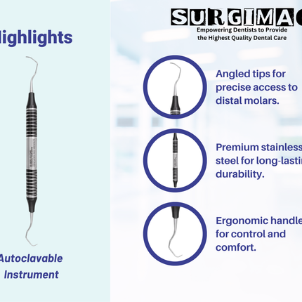 SurgiMac #17/18 Gracey Curette, Double Ended, Stainless Steel, Air Series, 1/Pk