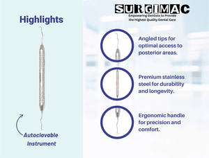 SurgiMac #15/16 Gracey Curette, Double Ended, Stainless Steel, Hexa Series, 1/Pk | SurgiMac Dental Supply