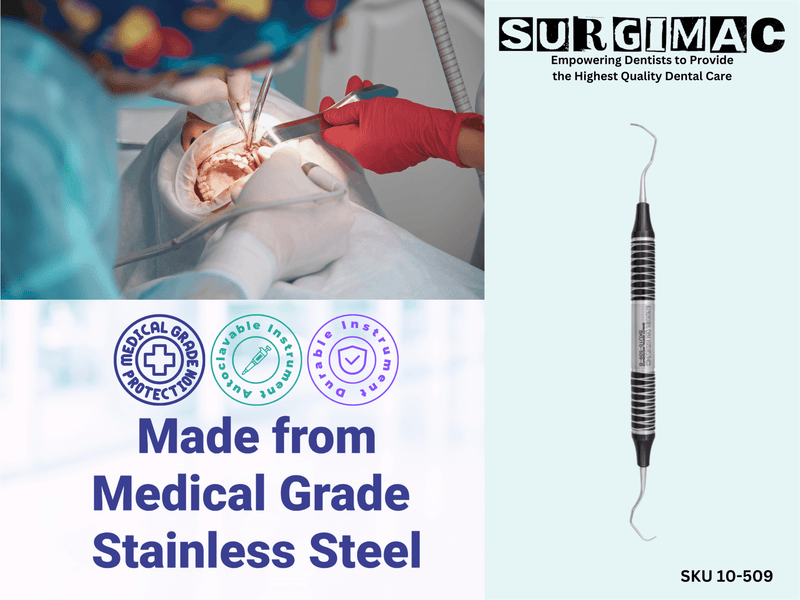 17/18 Gracey Curette, Double Ended, (TiN) Coated Stainless Steel, Air Series, 1/Pk 10-509-B
