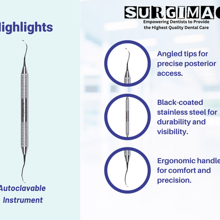 SurgiMac #Gracey 15/16 Curette, Double Ended, Stainless Steel, Black Series, 1/Pk