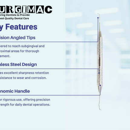 SurgiMac 5/6 Barnhart Curette, Double Ended , Stainless Steel, Hexa Series, 1/Pk.