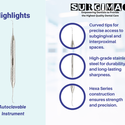 SurgiMac 5/6 Barnhart Curette, Double Ended , Stainless Steel, Hexa Series, 1/Pk.