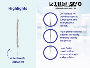 SurgiMac 5/6 Barnhart Curette, Double Ended , Stainless Steel, Hexa Series, 1/Pk. 10-513-H