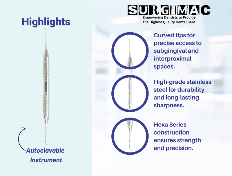 SurgiMac 5/6 Barnhart Curette, Double Ended , Stainless Steel, Hexa Series, 1/Pk. 10-513-H