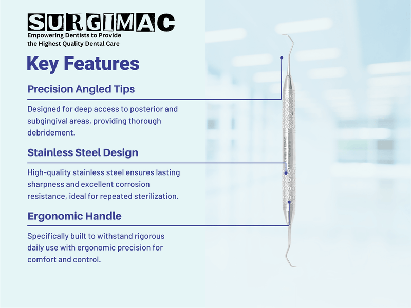 SurgiMac #13/14 Columbia University Curette , Double Ended, Stainless Steel, Hexa Series, 1/Pk 10-511-H