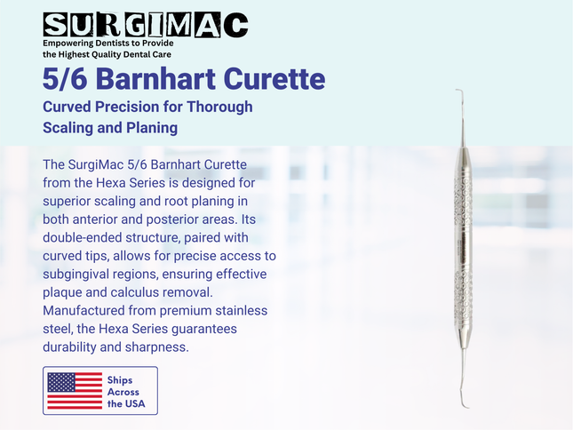 SurgiMac 5/6 Barnhart Curette, Double Ended , Stainless Steel, Hexa Series, 1/Pk.