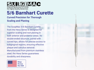 SurgiMac 5/6 Barnhart Curette, Double Ended , Stainless Steel, Hexa Series, 1/Pk. 10-513-H