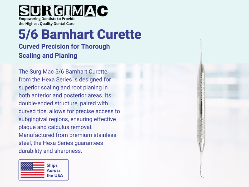 SurgiMac 5/6 Barnhart Curette, Double Ended , Stainless Steel, Hexa Series, 1/Pk. 10-513-H