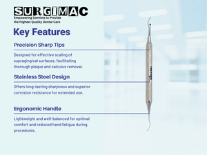 SurgiMac 204SD Scaler, Stainless Steel, Pro Series, 1/Pk | SurgiMac Dental Supply