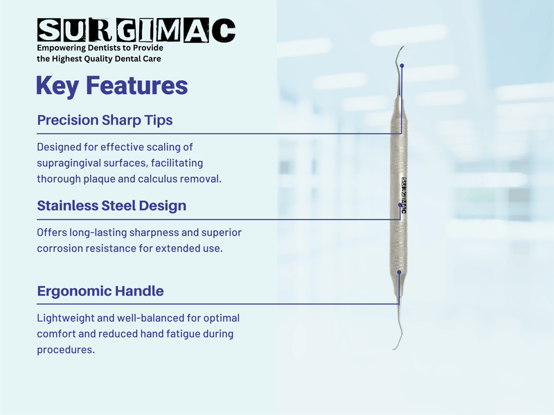 SurgiMac 204SD Scaler, Stainless Steel, Pro Series, 1/Pk | SurgiMac Dental Supply