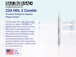 SurgiMac #23A HDL #2 Curette , Optimal Plaque Removal, Stainless Steel, Air Series, 1/Pk 10-720