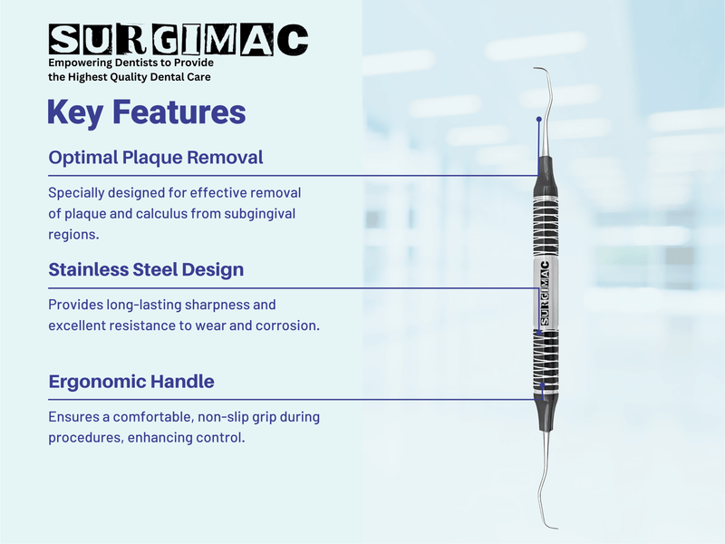 1/2 Gracey Curette, (TiN) Coated Stainless Steel, Air Series, 1/Pk 11-501