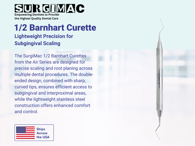 SurgiMac 1/2 Barnhart Curettes, Double Ended, Stainless Steel, Air Series, 1/Pk 10-540