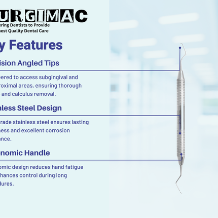 SurgiMac 1/2 Barnhart Curettes, Double Ended, Stainless Steel, Air Series, 1/Pk