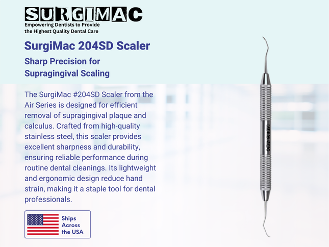 SurgiMac #204SD Scaler , Stainless Steel, Air Series, 1/Pk