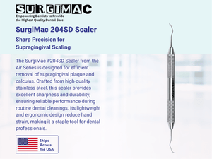 SurgiMac #204SD Scaler, Double-Ended, Stainless Steel, Air Series, 1/Pk | SurgiMac Dental Supply