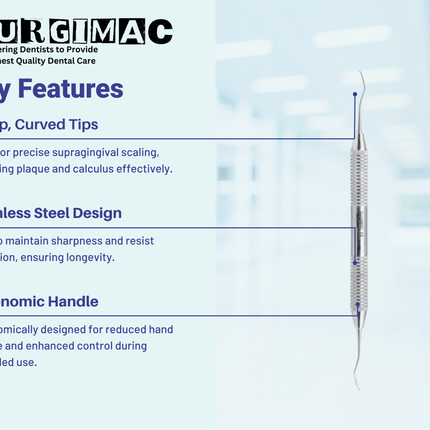 SurgiMac #204SD Scaler , Stainless Steel, Air Series, 1/Pk