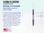 1/2 Gracey Curette, (TiN) Coated Stainless Steel, Air Series, 1/Pk 11-501