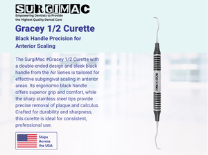 1/2 Gracey Curette, (TiN) Coated Stainless Steel, Air Series, 1/Pk 11-501