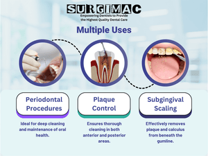 SurgiMac #23A HDL #2 Curette , Optimal Plaque Removal, Stainless Steel, Air Series, 1/Pk 10-720