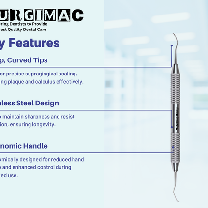 SurgiMac #204SD Scaler , Stainless Steel, Air Series, 1/Pk