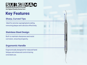 SurgiMac #204SD Scaler, Double-Ended, Stainless Steel, Air Series, 1/Pk | SurgiMac Dental Supply