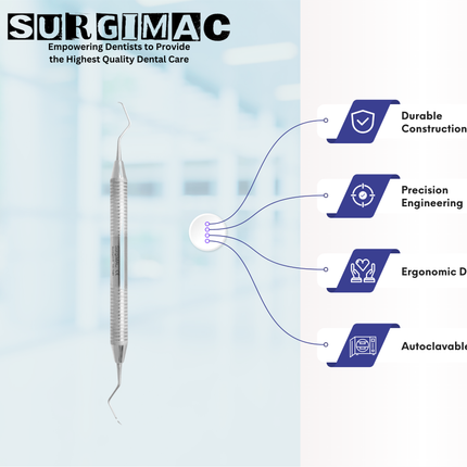 SurgiMac 1/2 Barnhart Curettes, Double Ended, Stainless Steel, Air Series, 1/Pk